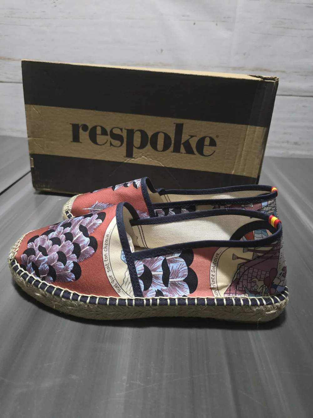 Luxury New In Box Respoke Classic Espadrilles- Size 36 US 5.5/6 Silk Hermes $575